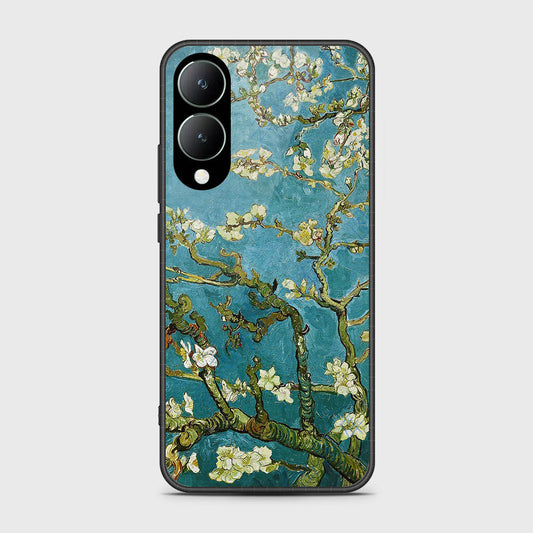 Vivo Y17s Cover- Floral Series 2 - HQ Ultra Shine Premium Infinity Glass Soft Silicon Borders Case