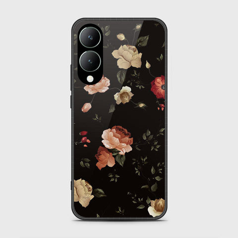 Vivo Y17s Cover- Floral Series 2 - HQ Ultra Shine Premium Infinity Glass Soft Silicon Borders Case