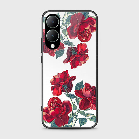 Vivo Y17s Cover- Floral Series 2 - HQ Ultra Shine Premium Infinity Glass Soft Silicon Borders Case