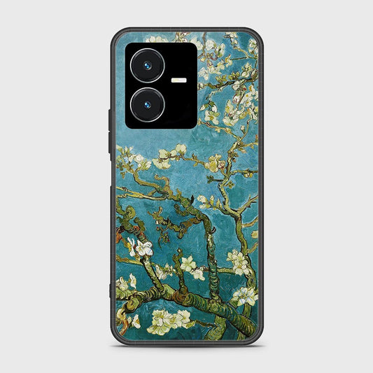 Vivo Y22 Cover- Floral Series 2 - HQ Ultra Shine Premium Infinity Glass Soft Silicon Borders Case