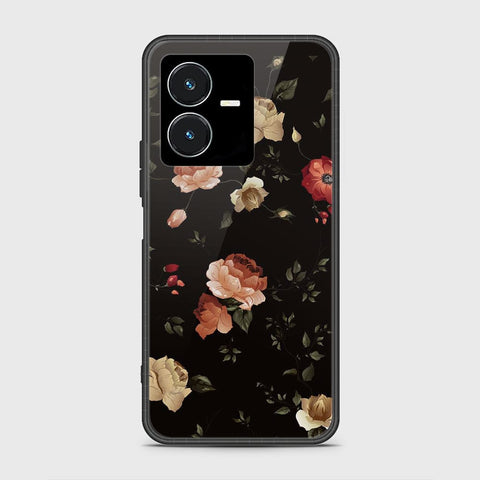 Vivo Y22s Cover- Floral Series 2 - HQ Ultra Shine Premium Infinity Glass Soft Silicon Borders Case