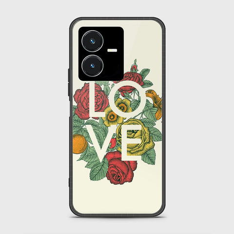 Vivo Y22s Cover- Floral Series 2 - HQ Ultra Shine Premium Infinity Glass Soft Silicon Borders Case