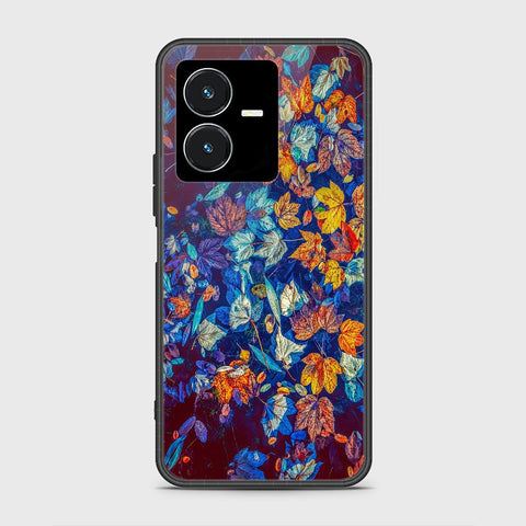 Vivo Y22s Cover- Floral Series 2 - HQ Ultra Shine Premium Infinity Glass Soft Silicon Borders Case