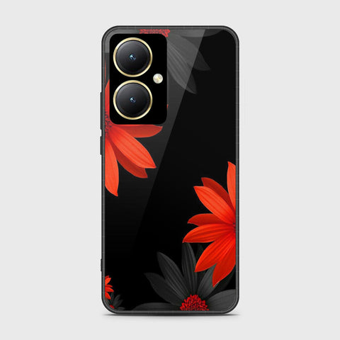 Vivo Y35 Plus Cover- Floral Series 2 - HQ Ultra Shine Premium Infinity Glass Soft Silicon Borders Case