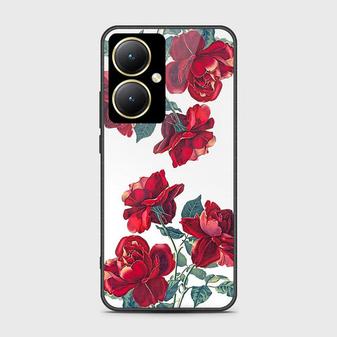 Vivo Y35 Plus Cover- Floral Series 2 - HQ Ultra Shine Premium Infinity Glass Soft Silicon Borders Case