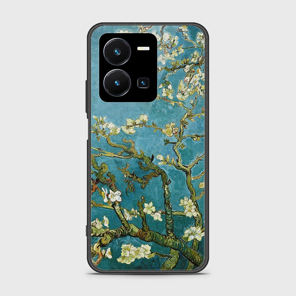 Vivo Y35 4G Cover- Floral Series 2 - HQ Ultra Shine Premium Infinity Glass Soft Silicon Borders Case