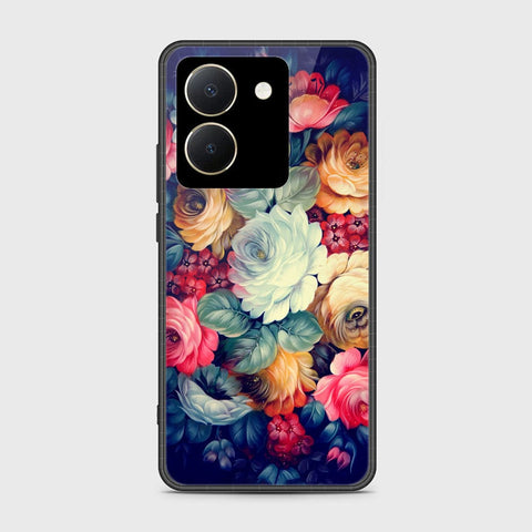 Vivo Y36 4G Cover- Floral Series 2 - HQ Ultra Shine Premium Infinity Glass Soft Silicon Borders Case