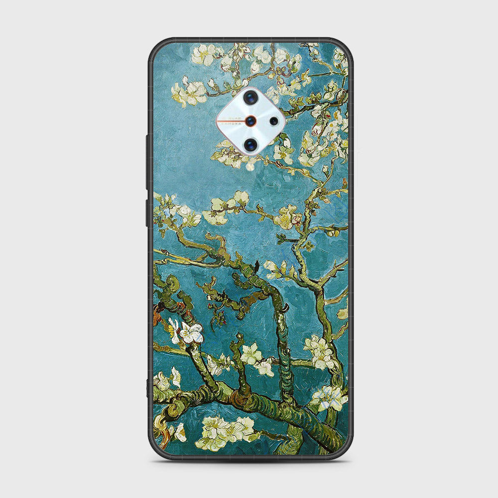 Vivo Y9s Cover- Floral Series 2 - HQ Ultra Shine Premium Infinity Glass Soft Silicon Borders Case