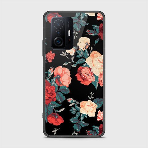 Xiaomi 11T Pro Cover- Floral Series 2 - HQ Ultra Shine Premium Infinity Glass Soft Silicon Borders Case