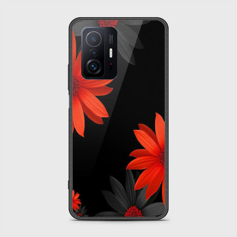 Xiaomi 11T Pro Cover- Floral Series 2 - HQ Ultra Shine Premium Infinity Glass Soft Silicon Borders Case