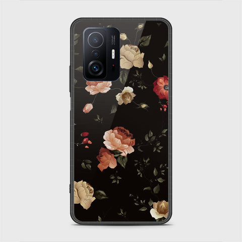 Xiaomi 11T Pro Cover- Floral Series 2 - HQ Ultra Shine Premium Infinity Glass Soft Silicon Borders Case