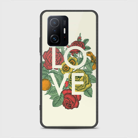 Xiaomi 11T Pro Cover- Floral Series 2 - HQ Ultra Shine Premium Infinity Glass Soft Silicon Borders Case