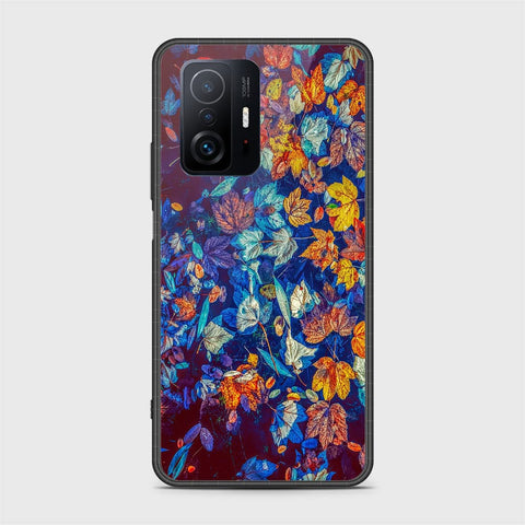 Xiaomi 11T Pro Cover- Floral Series 2 - HQ Ultra Shine Premium Infinity Glass Soft Silicon Borders Case