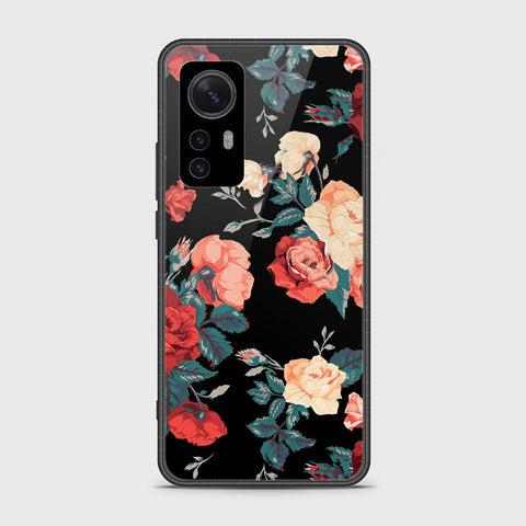 Xiaomi 12X Cover- Floral Series 2 - HQ Ultra Shine Premium Infinity Glass Soft Silicon Borders Case