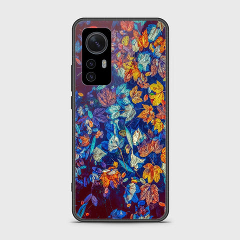 Xiaomi 12X Cover- Floral Series 2 - HQ Ultra Shine Premium Infinity Glass Soft Silicon Borders Case