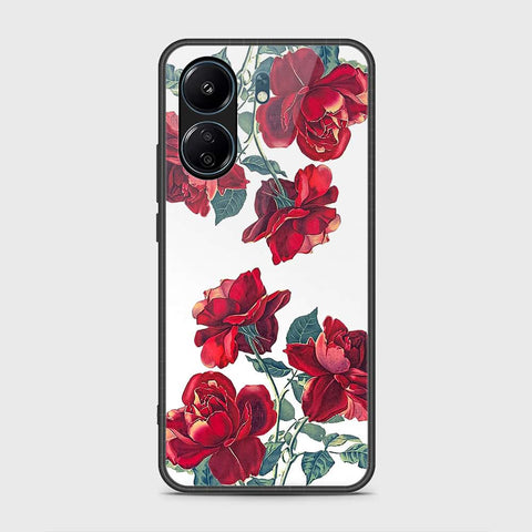 Xiaomi Poco C65 Cover- Floral Series 2 - HQ Ultra Shine Premium Infinity Glass Soft Silicon Borders Case