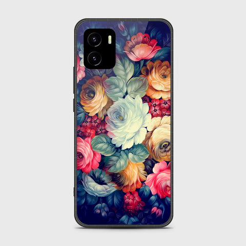 Vivo Y10 Cover- Floral Series 2 - HQ Ultra Shine Premium Infinity Glass Soft Silicon Borders Case