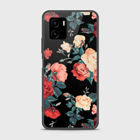 Vivo Y01 Cover - Floral Series 2 - HQ Ultra Shine Premium Infinity Glass Soft Silicon Borders Case