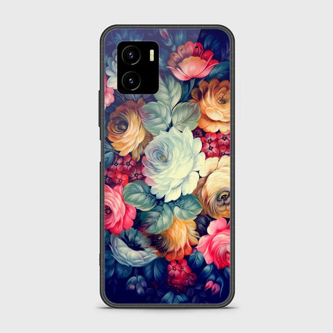 Vivo Y01 Cover - Floral Series 2 - HQ Ultra Shine Premium Infinity Glass Soft Silicon Borders Case