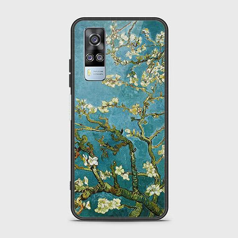 Vivo Y53s 4G Cover - Floral Series 2 - HQ Ultra Shine Premium Infinity Glass Soft Silicon Borders Case