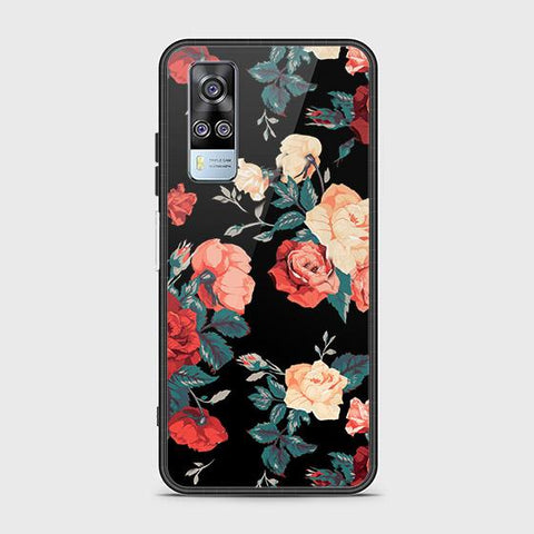 Vivo Y51a Cover - Floral Series 2 - HQ Ultra Shine Premium Infinity Glass Soft Silicon Borders Case