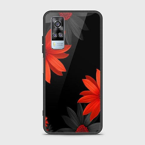 Vivo Y51a Cover - Floral Series 2 - HQ Ultra Shine Premium Infinity Glass Soft Silicon Borders Case