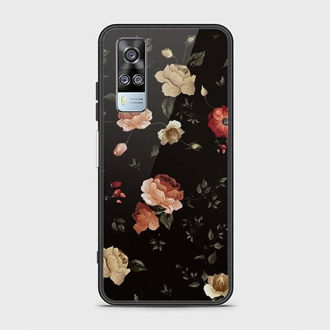 Vivo Y51a Cover - Floral Series 2 - HQ Ultra Shine Premium Infinity Glass Soft Silicon Borders Case