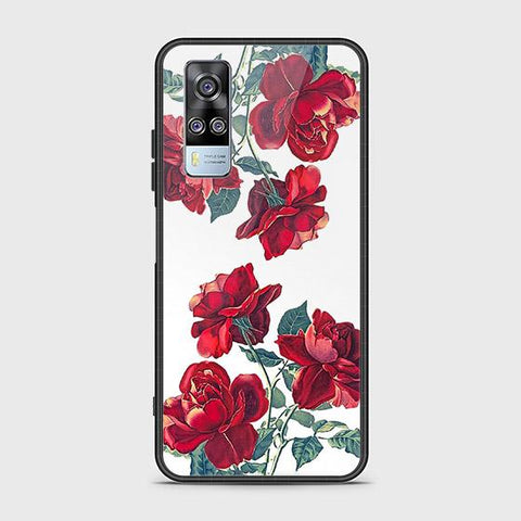 Vivo Y51a Cover - Floral Series 2 - HQ Ultra Shine Premium Infinity Glass Soft Silicon Borders Case