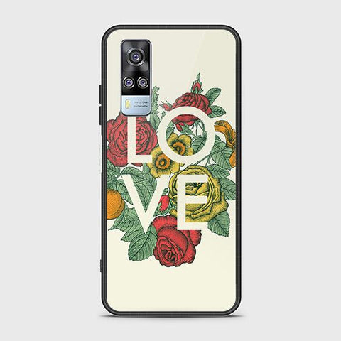 Vivo Y51a Cover - Floral Series 2 - HQ Ultra Shine Premium Infinity Glass Soft Silicon Borders Case