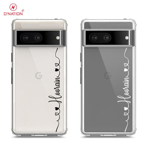 Google Pixel 7 Cover - Personalised Name Series - 8 Designs - Clear Phone Case - Soft Silicon Borders