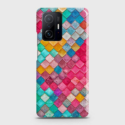 Xiaomi 11T Pro Cover - Chic Colorful Mermaid Printed Hard Case with Life Time Colors Guarantee