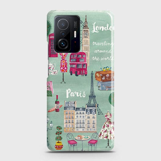 Xiaomi 11T Pro Cover - Matte Finish - London, Paris, New York ModernPrinted Hard Case with Life Time Colors Guarantee