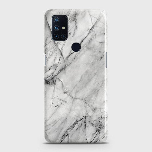 OnePlus Nord N10 5G Cover - Matte Finish - Trendy White Marble Printed Hard Case with Life Time Colors Guarantee B (28) 1