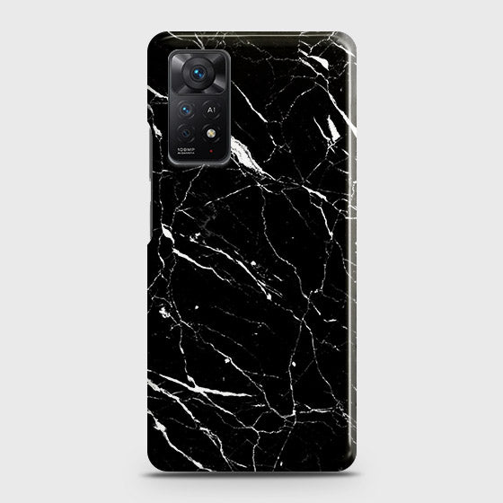 Xiaomi Redmi Note 11 Cover - Trendy Black Marble Printed Hard Case with Life Time Colors Guarantee B84 B84