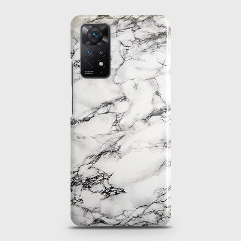 Xiaomi Redmi Note 11S Cover - Matte Finish - Trendy Mysterious White Marble Printed Hard Case with Life Time Colors Guarantee