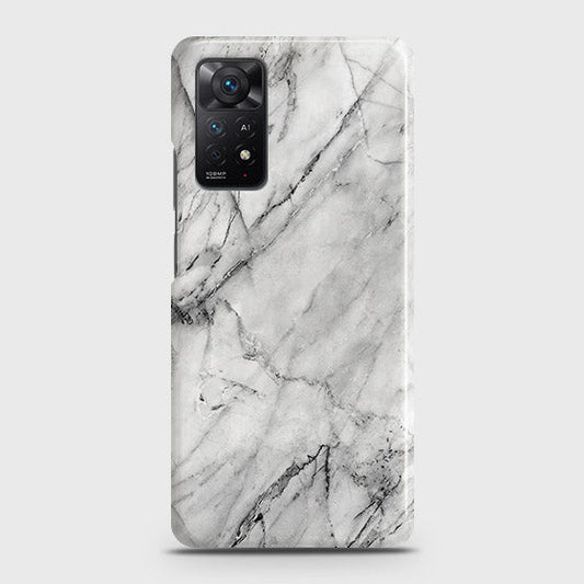 Xiaomi Redmi Note 11 Cover - Matte Finish - Trendy White Floor Marble Printed Hard Case with Life Time Colors Guarantee