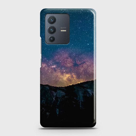 Vivo S12 Cover - Matte Finish - Embrace Dark Galaxy  Trendy Printed Hard Case with Life Time Colors Guarantee