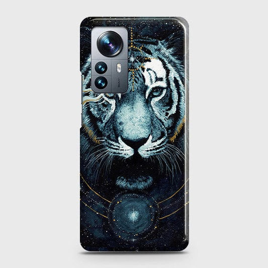 Xiaomi 12X Cover - Vintage Galaxy Tiger Printed Hard Case with Life Time Colors Guarantee