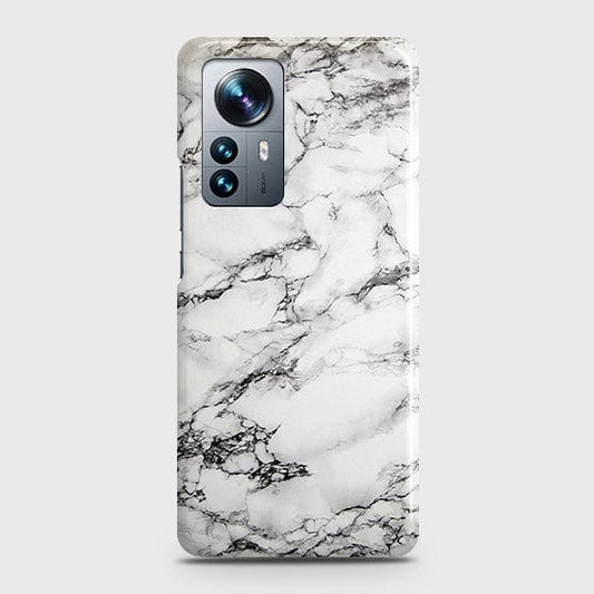 Xiaomi 12X Cover - Matte Finish - Trendy Mysterious White Marble Printed Hard Case with Life Time Colors Guarantee