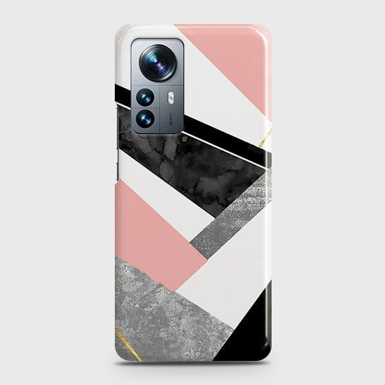 Xiaomi 12X Cover - Matte Finish - Geometric Luxe Marble Trendy Printed Hard Case with Life Time Colors Guarantee