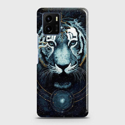 Vivo Y15s Cover - Vintage Galaxy Tiger Printed Hard Case with Life Time Colors Guarantee