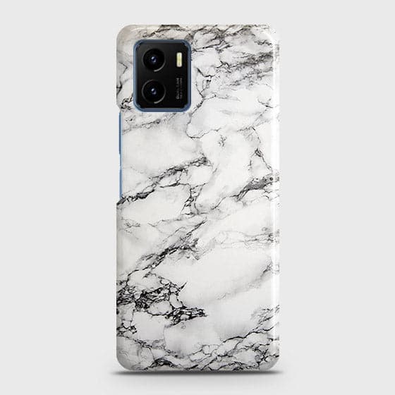 Vivo Y15s Cover - Matte Finish - Trendy Mysterious White Marble Printed Hard Case with Life Time Colors Guarantee