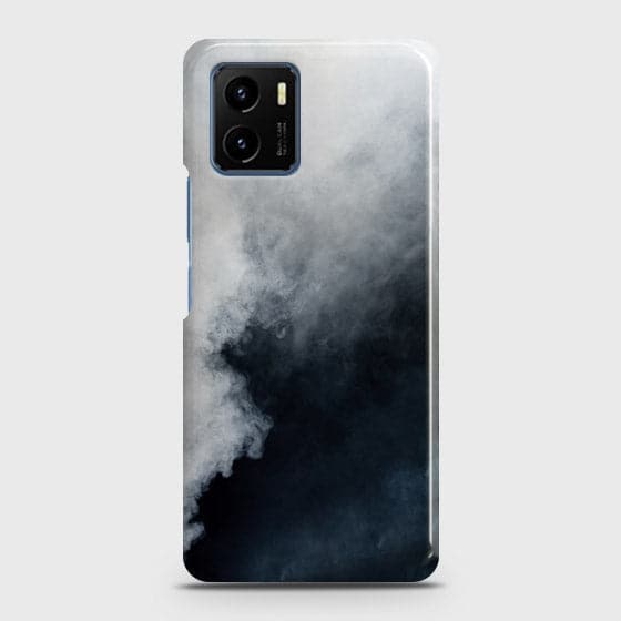 Vivo Y15s Cover - Matte Finish - Trendy Misty White and Black Marble Printed Hard Case with Life Time Colors Guarantee