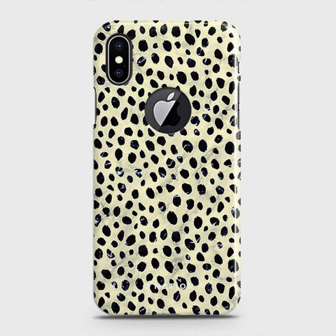 iPhone XS / X with Cut Cover - Bold Dots Series - Matte Finish - Snap On Hard Case with LifeTime Colors Guarantee