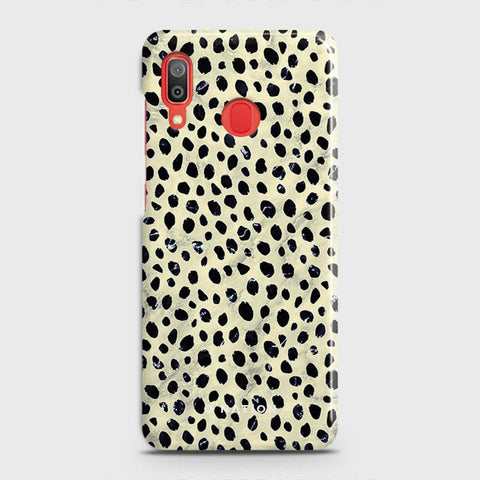 Samsung Galaxy A20 Cover - Bold Dots Series - Matte Finish - Snap On Hard Case with LifeTime Colors Guarantee