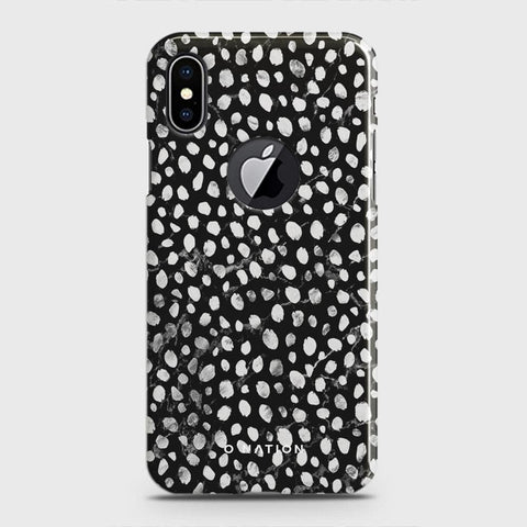 iPhone XS / X with Cut Cover - Bold Dots Series - Matte Finish - Snap On Hard Case with LifeTime Colors Guarantee