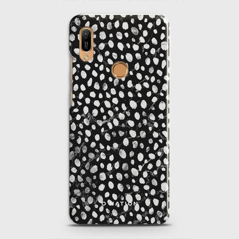 Huawei Y6 2019 Cover - Bold Dots Series - Matte Finish - Snap On Hard Case with LifeTime Colors Guarantee