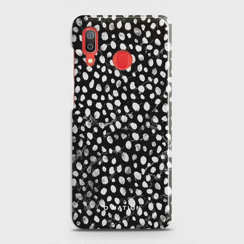 Samsung Galaxy A20 Cover - Bold Dots Series - Matte Finish - Snap On Hard Case with LifeTime Colors Guarantee