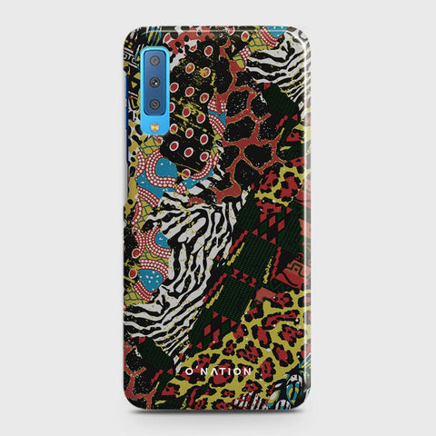 Samsung A7 2018 Cover - Bold Dots Series - Matte Finish - Snap On Hard Case with LifeTime Colors Guarantee