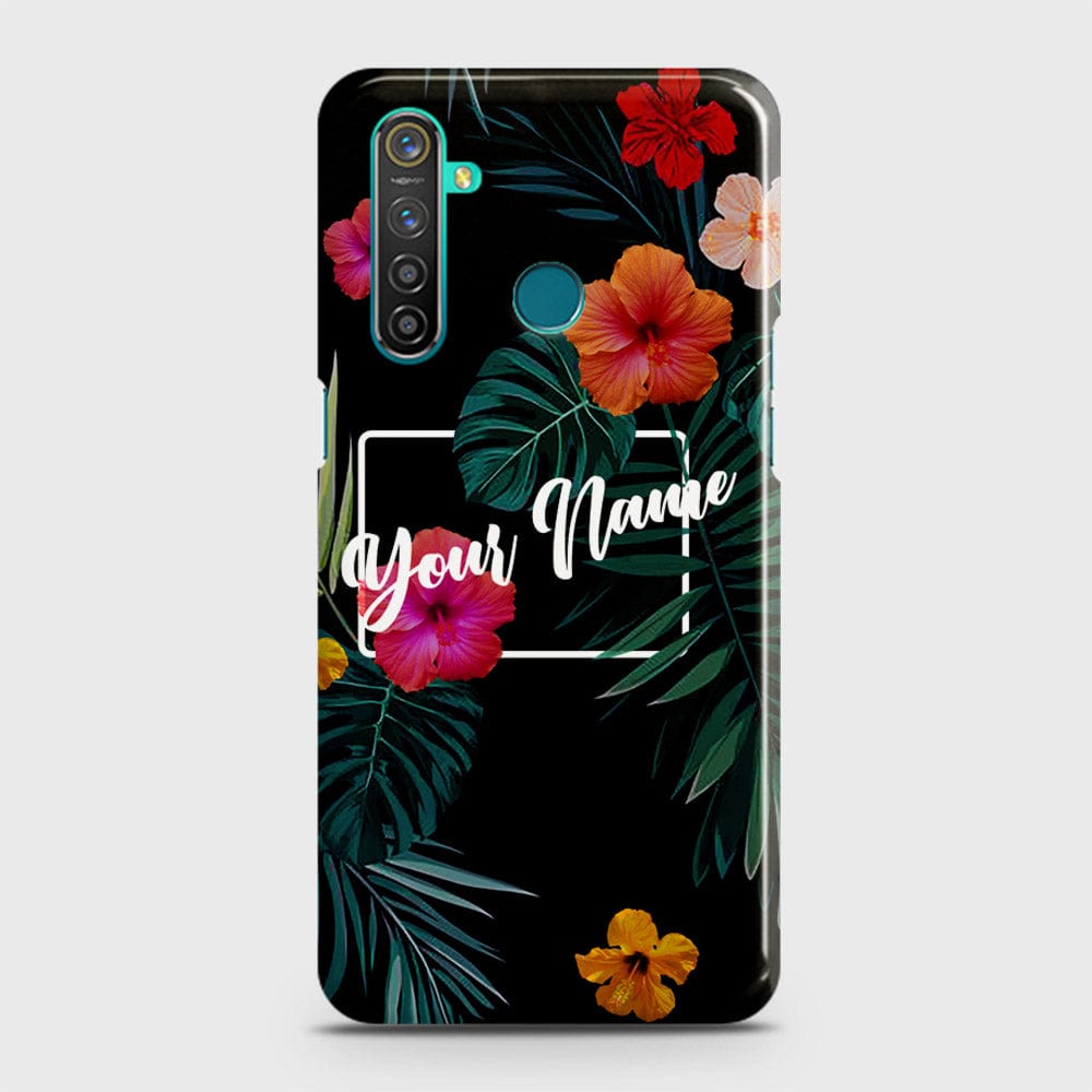 Realme 5 Pro Cover - Floral Series - Matte Finish - Snap On Hard Case with LifeTime Colors Guarantee